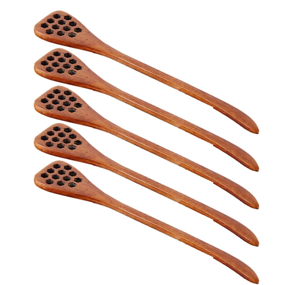 CTRLZS Wooden Stirring Spoon H-Oney Spoon Honeycomb, Stirring Stick Spoon, Hand Mixer A