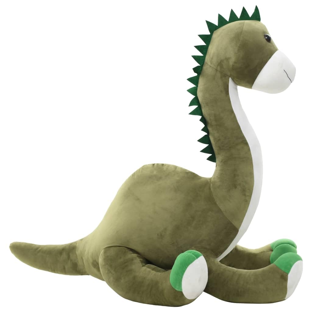 Dino pluszowe zwierzątko z zielonej pluszaka, 100 x 65 cm, miękkie wypełnienie, dla dzieci od 36 miesięcy, do zabawy, przytulania i dekoracji w pokoju