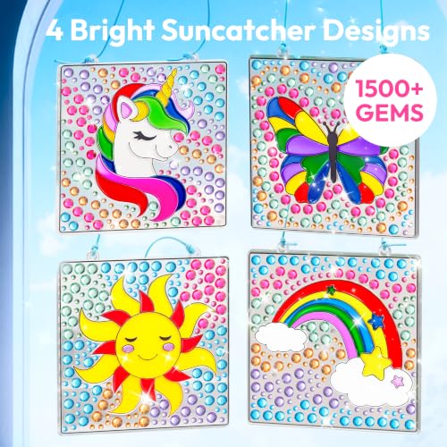 Klever Kits Suncatcher Fenster Bastelsets für Kinder,Geschenke für Mädchen 6 7 8 9 10 11 12 Jahre,DIY Diamant Malset Spielzeug… – Ansicht 2