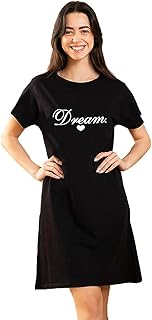 قميص نوم باكمام قصيرة ورقبة دائرية للنساء من برينت اونلاين