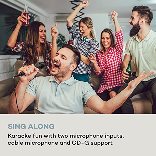 auna Arizona Sing Jukebox – Jukebox Compact et rétro avec Platine CD, Bluetooth, USB, MP3, Micro Filaire Inclus, Support… - Les Beatles, Paul McCartney, John Lennon, RIngo Starr, George Harrison auna Arizona Sing Jukebox - Jukebox Compact et rétro avec Platine CD, Bluetooth, USB, MP3, Micro Filaire Inclus, Support… – Image 8