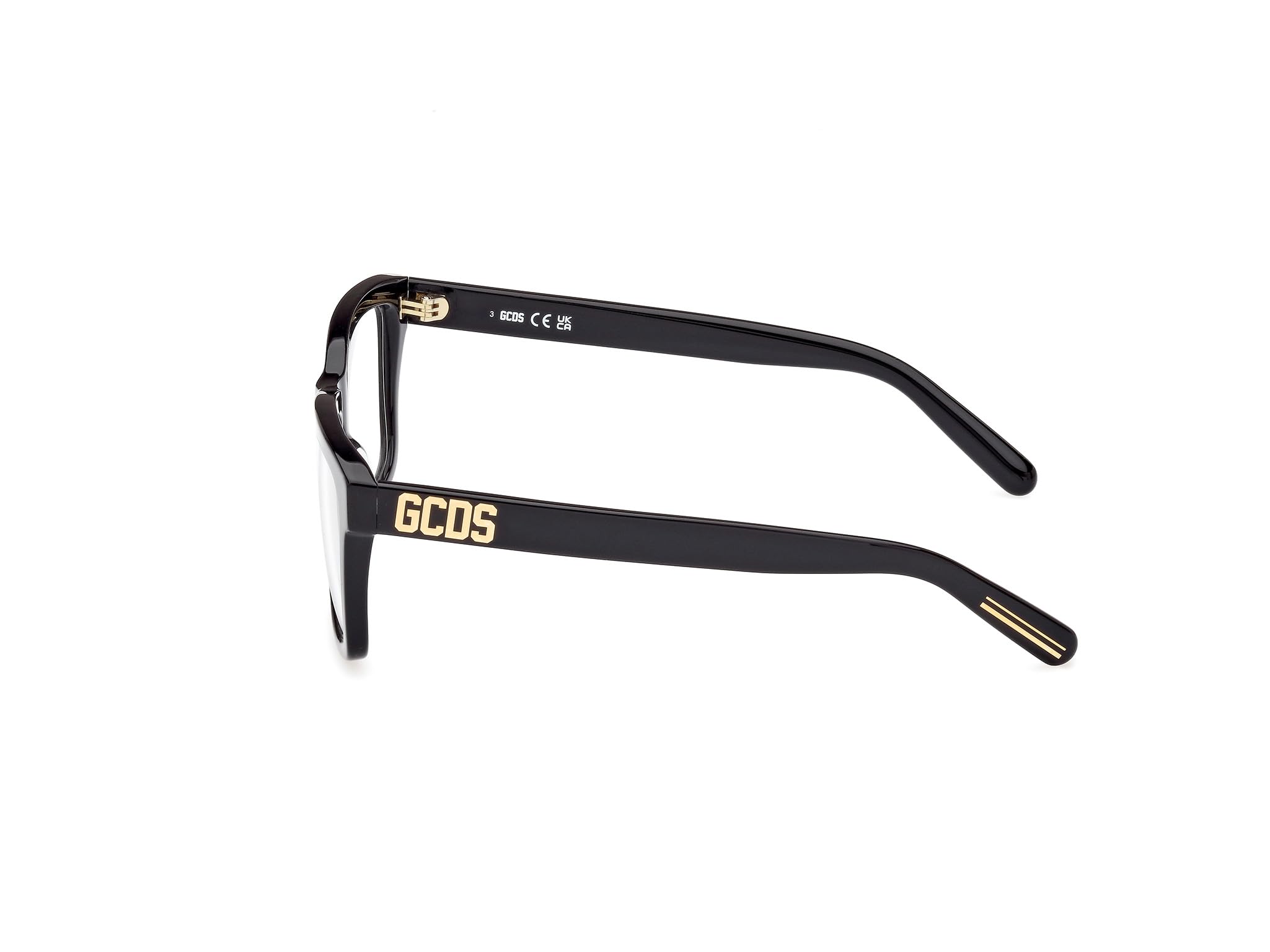 GCDS Brille mit Sehstärke für Unisex optional mit Sonnenbrillentönung oder Blaulichtfilter, Quadratisch, gefertigt aus Acetat, Modell: GD5020 (inklusive Brillenetui)