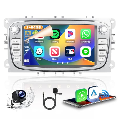Hikity Android 13 Car Radio for Ford Fiesta Focus Mondeo