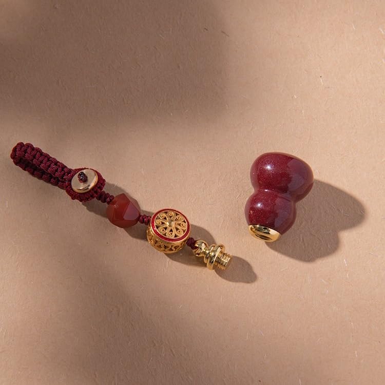 Porte-clés pendentif zodiaque, gourde sable violet doré