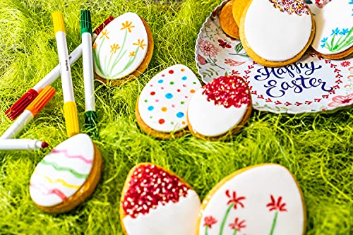 RUF Lebensmittel-Farbstifte, 8 lebensmittelechte Speisefarben als Stifte-Set zum Malen und Schreiben auf Fondant, Keksen, Torten, 4 Zucker-Stifte mit je 2 Spitzen - Image 6