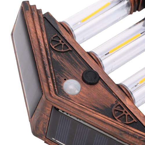 Lámpara solar de pared con 350 lm para iluminar caminos oscuros en jardín 7