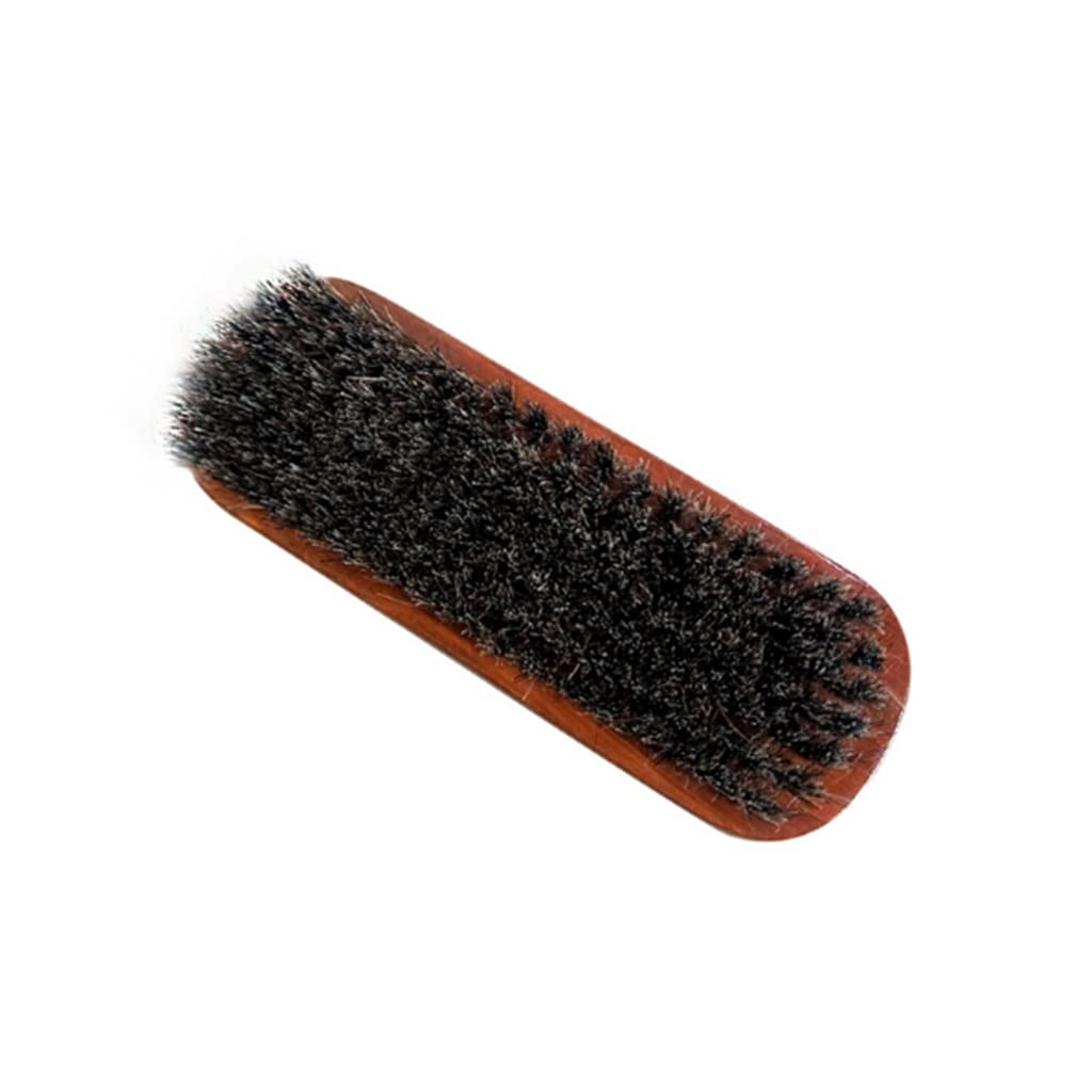 MQPALZKD Shoe Brush Polish Natural Leather Real Horse Hair Soft Polishing Tool Bootpolish Cleaning Suede