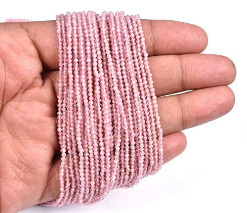 Perles de Quartz Rose AAA micro facettées 3mm pour création de bijoux d'exception