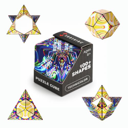 Image of Shashibo DODECA Magnetic Puzzle Cube, Sensory Fidget Toy for Adults & Kids, Stress Relief Fidget Toy for All Ages, Cool Fidget Toys for Desk, Shape Shifting Box, 100+ Possible Shapes