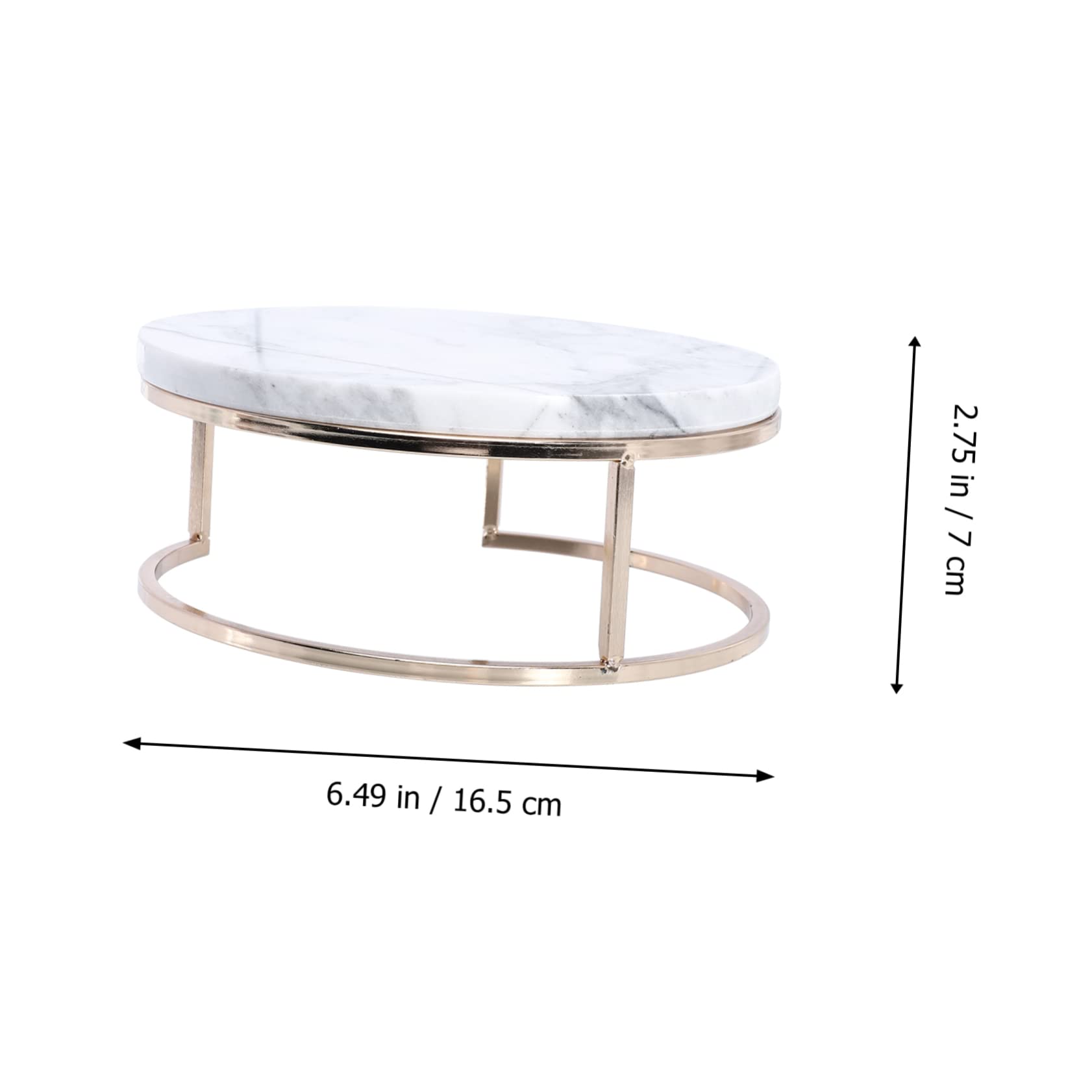 Cabilock Soporte Redondo de Mármol para Tartas, Postres y Fiestas | Base Gruesa, Diseño Ensanchado, Acabado Elegante, Adecuado para Pasteles, Cupcakes y Snacks