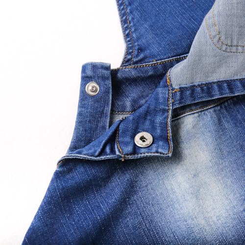 Image of KIDSCOOL SPACE Girls Denim Skirts,Little Big Girls Soft Stretchy Jeans Overall Dress