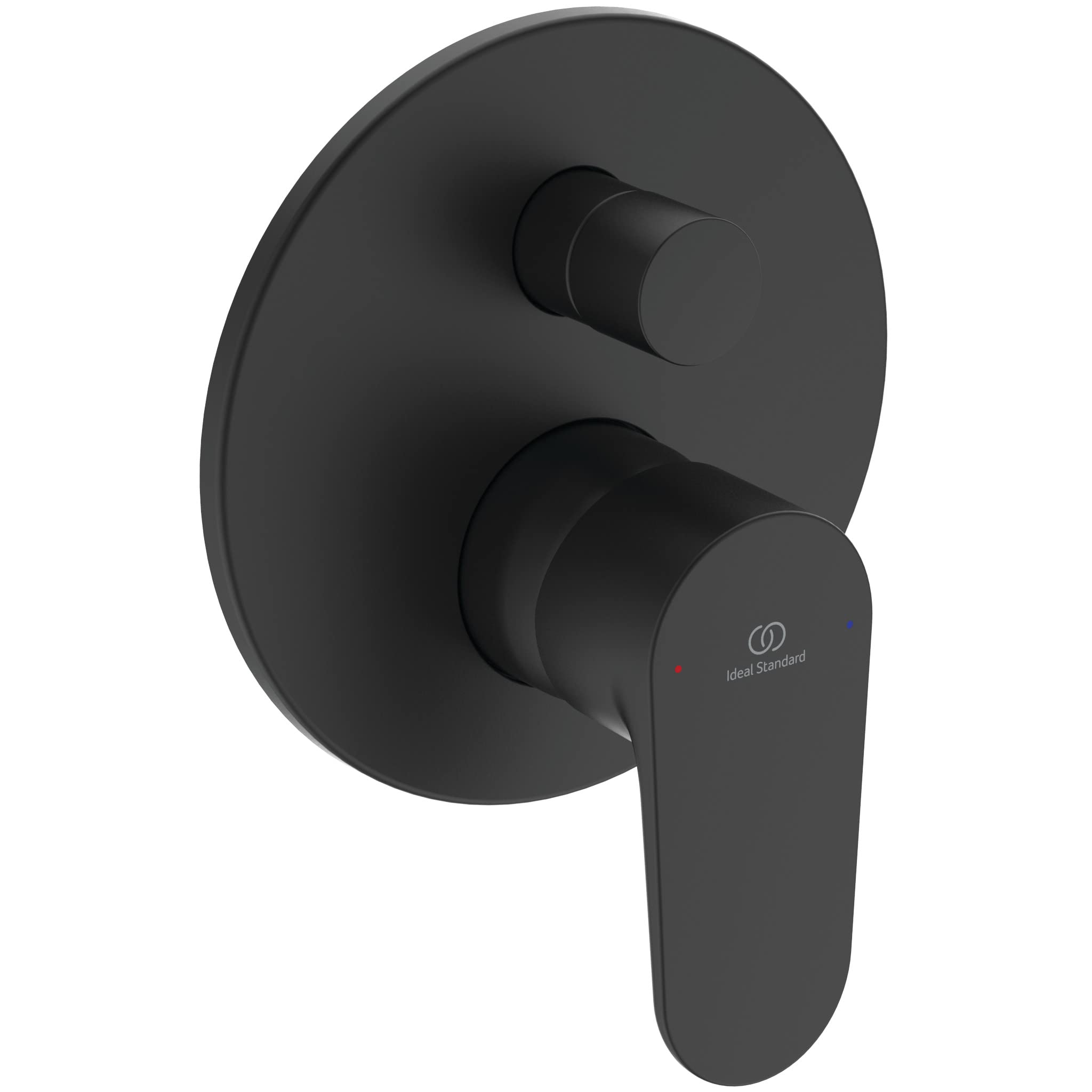 Ideal Standard - Cerafine O, Miscelatore monocomando per vasca o doccia ad incasso, Due vie, Parti esterne, Nero seta