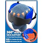Travel Pillows for Airplanes, Airplane Pillow for Long Flight, Airplane Head Strap with Eye Mask for Sleep, Travel Neck Pillow for Car Road Trip, 360° Support Headrest, Stop Bobblehead, Black - Image 5