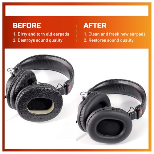 Image of Crysendo Headphone Cushion Compatible with Boat Rockers 550 Headset Replacement Ear Cushion | Earpads, Ear Cups Protein Leather, Superior Noise Isolation Memory Foam (Black)