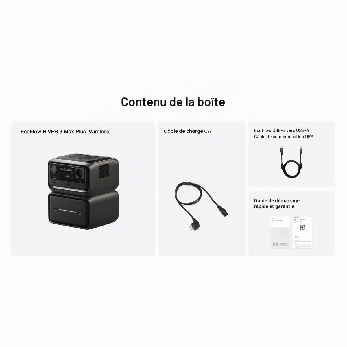 Station d'Énergie Portable EcoFlow River 3 Max Plus Wireless
