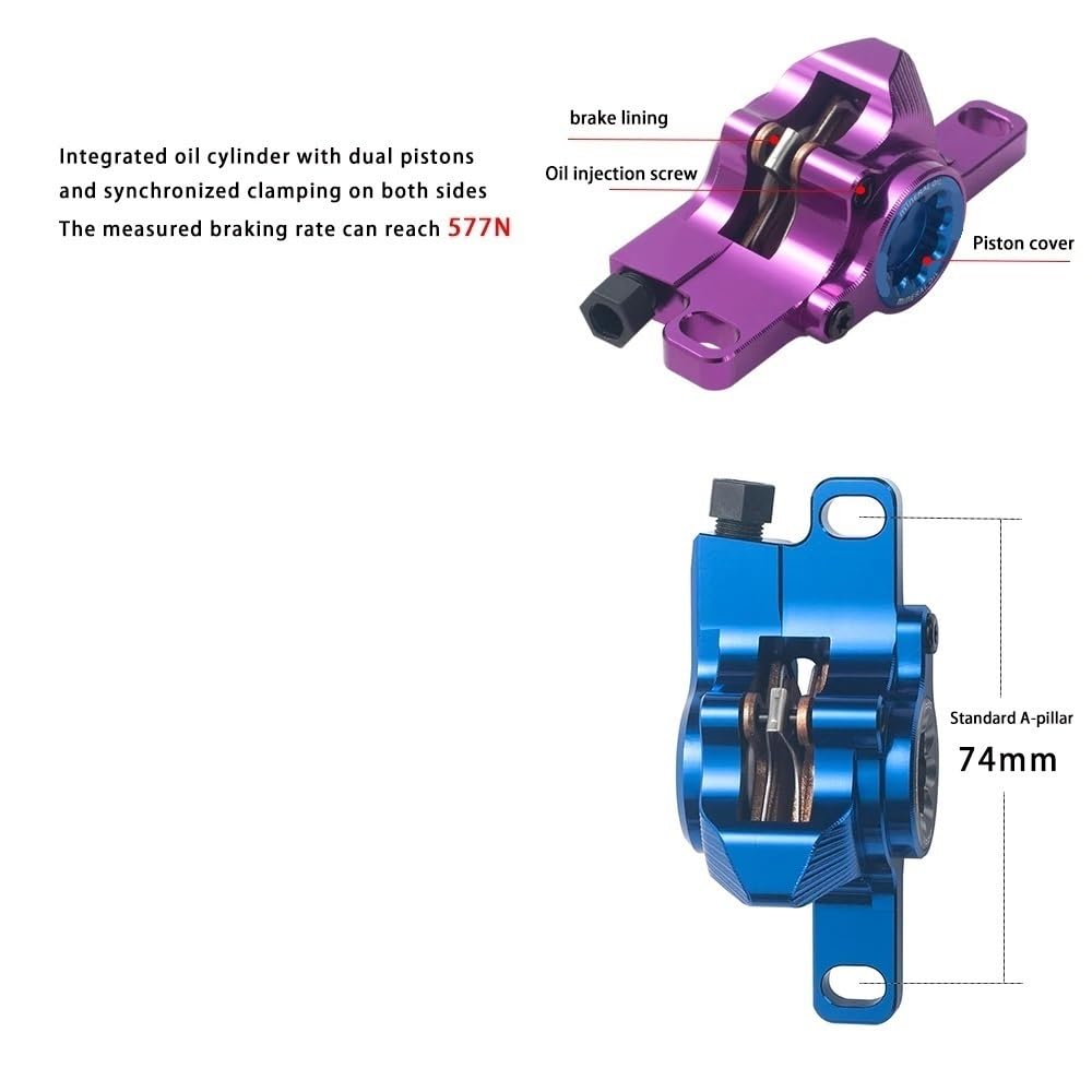 Pinza de Freno de Disco hidráulico de Montaje Directo, Freno Ligero CNC para MTB, Compatible con Frenos de Disco de Bicicleta de montaña