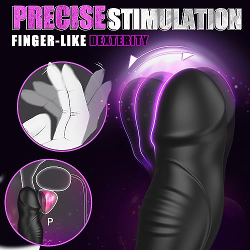 Vibrador de próstata insertable con estimulador base y modos de vibración con control 3