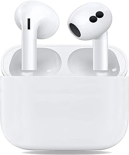 Wireless Earphones Earbuds Bluetooth5.3 Headphones IPX7 Waterproof 3D Hi-Fi Stereo Noise Cancelling Headphones with Fast Charging Case,Touch Control,30H Playtime for iPhone/Airpods/Android/Samsung