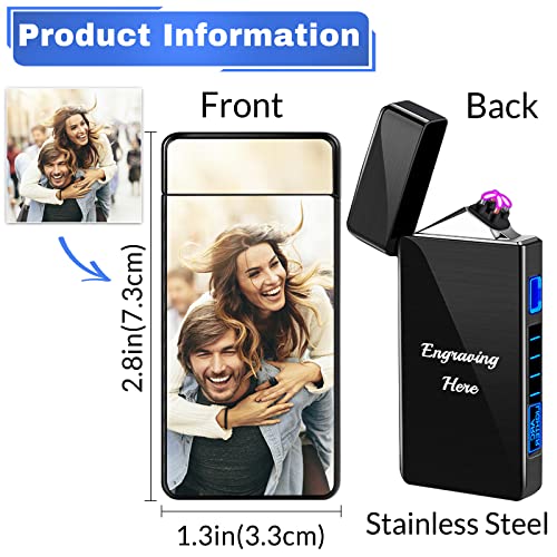 Encendedor eléctrico personalizado con foto y nombre miniatura 4