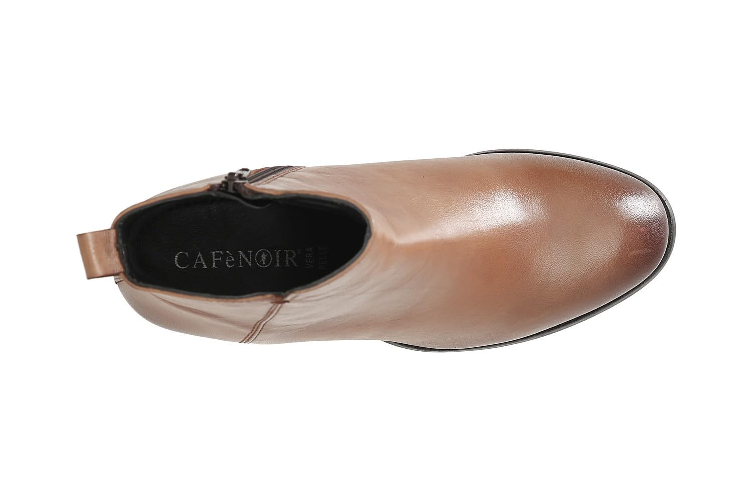 CAFèNOIR - Tronchetto Donna in Pelle Filoforma, Stivaletto con Tacco Medio e Punta Arrotondata, Scarpa Elegante con Cerniera Interna, Calzata Daily Style