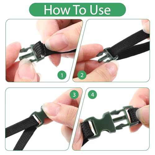 100 Stück Bunte Schnallen, Seitliche Freigabe-Plastikmini Schnallen 3/8 Zoll Paracord Armband Verschluss Kunststoff Steckschnalle Plastic Mini Buckles für Gepäck, Gurtband, Haustierhalsband (10 mm)