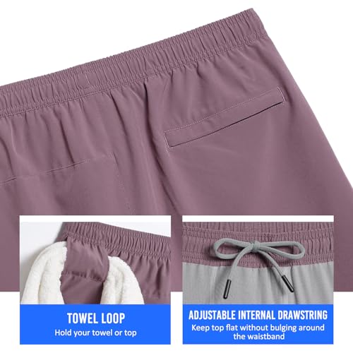 Image of maamgic Mens Workout Shorts 2 in 1 Stretch 5 inch / 7 inch Gym Shorts Running Shorts with Compression Liner Zip Pocket