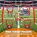 Hogidets 7×7ft Football Throwing Net with 5 Targets,UV-Resistant Football Training Net for Outdoor Great for Quarterback & Youth Practice Includes Carry Bag