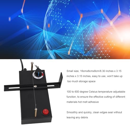 Mumusuki Portable Electric Heat Cutting Machine with Temperature Adjustment forRibbons, Compact Ribbon Cutter for Lace, Hair Accessories (US Plug 110V)