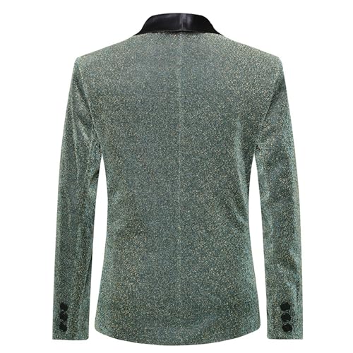 Men's Velvet Slim Fit Blazer Jacket Casual Shawl Lapel Collar Suit Wedding Party Prom Sport Coats3