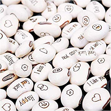 Germinazione I Semi: 100 Pezzi: 20/50/100 Pezzi Fagiolo Bianco Magic Seeds Piano del Regalo Parola Crescente del Messaggio Amore Nuovo Caldo