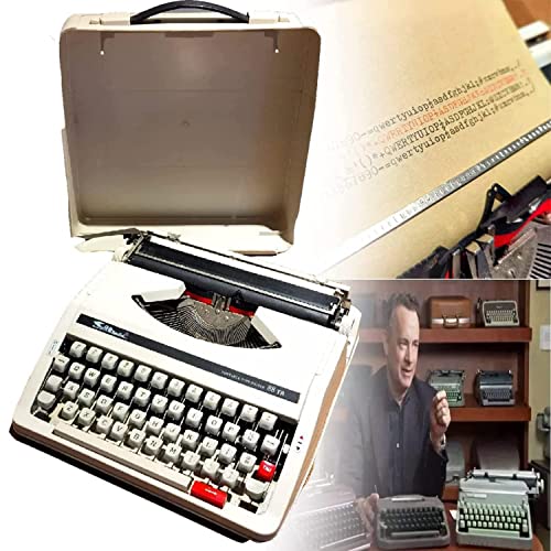 RENJJPBO Mechanical English Typewriter, Old-Fashioned Traditional Portable Manual Typewriter, Classic Nostalgia Portable Retro Manual Typewriter
