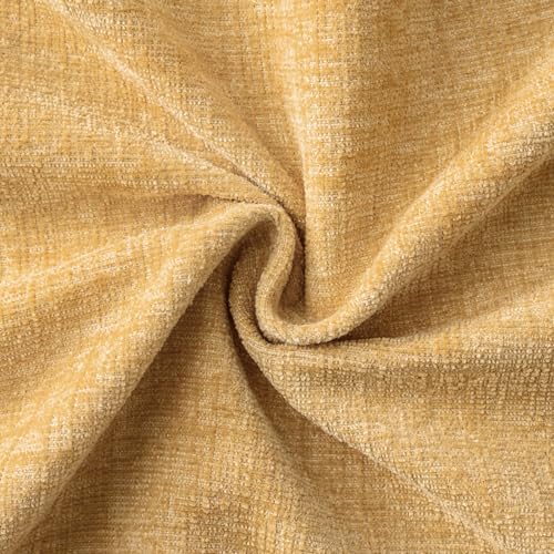 Image of MIULEE Pack of 2 Couch Throw Pillow Covers 20x20 Inch Soft Beige Yellow Chenille Pillow Covers for Sofa Living Room Spring Home Decor Couch Solid Dyed Cases