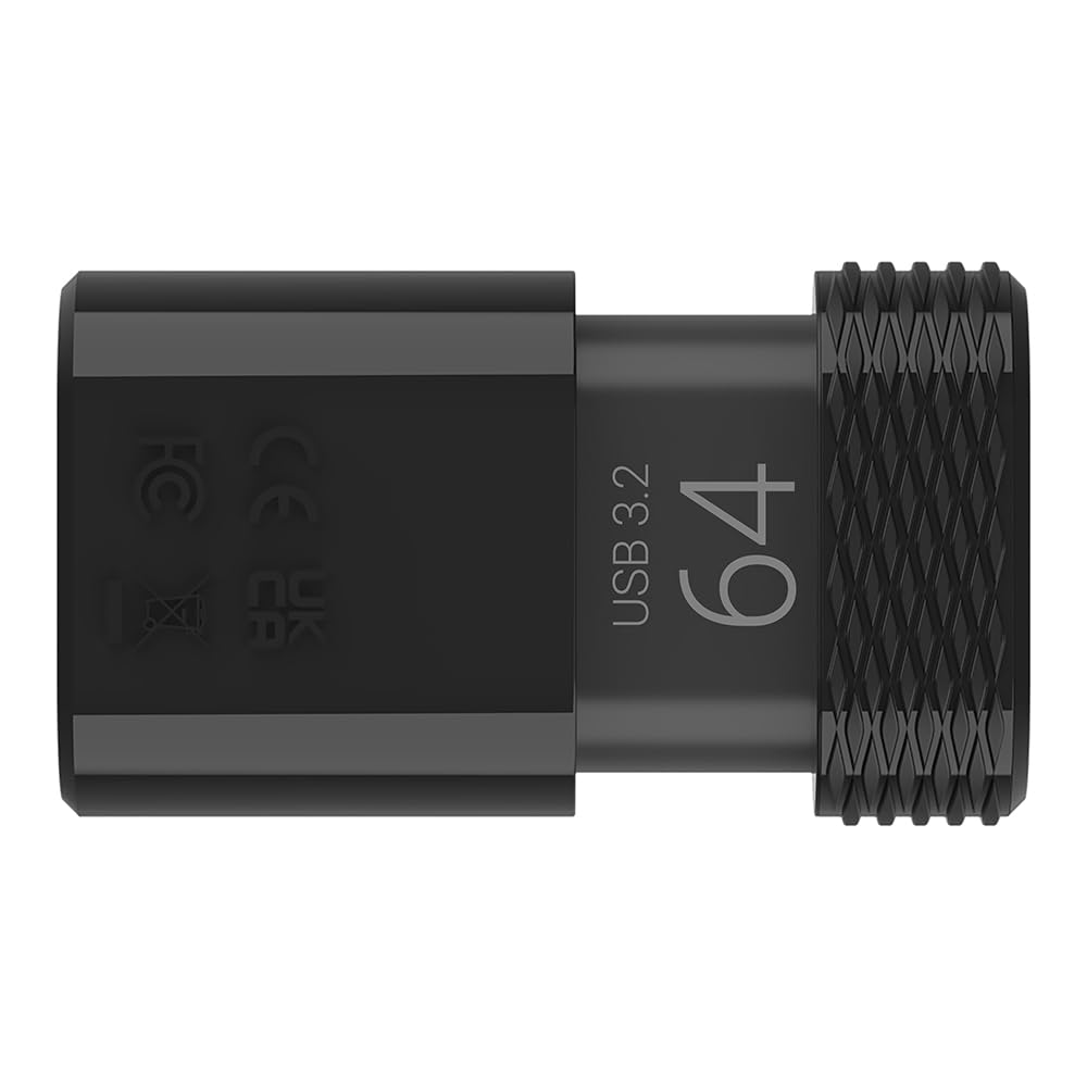 PNY 64GB Elite-X Fit Type-C USB 3.2 Flash Drive - zaawansowana wydajność do 200MB/s odczytu, wygodny przenośny magazyn danych, ultra kompaktowa konstrukcja, złącze Type-C
