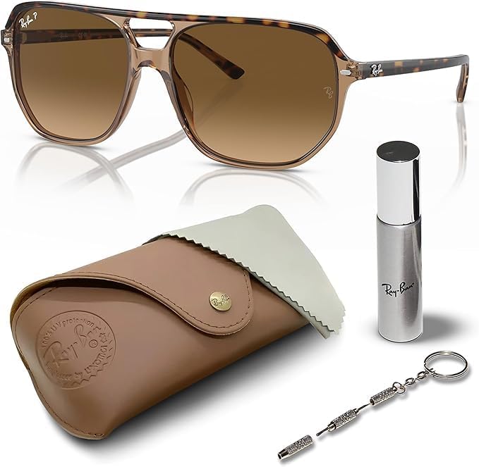Ray-Ban RB2198 BILL Square Shaped Sunglasses for Men & Women with Official RAYBAN Eyewear Kit
