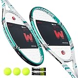 Pro Tennis Racket for Adults, 2 Player 27 inch Speed Tennis Racquet Acceptable for Beginner and Prof