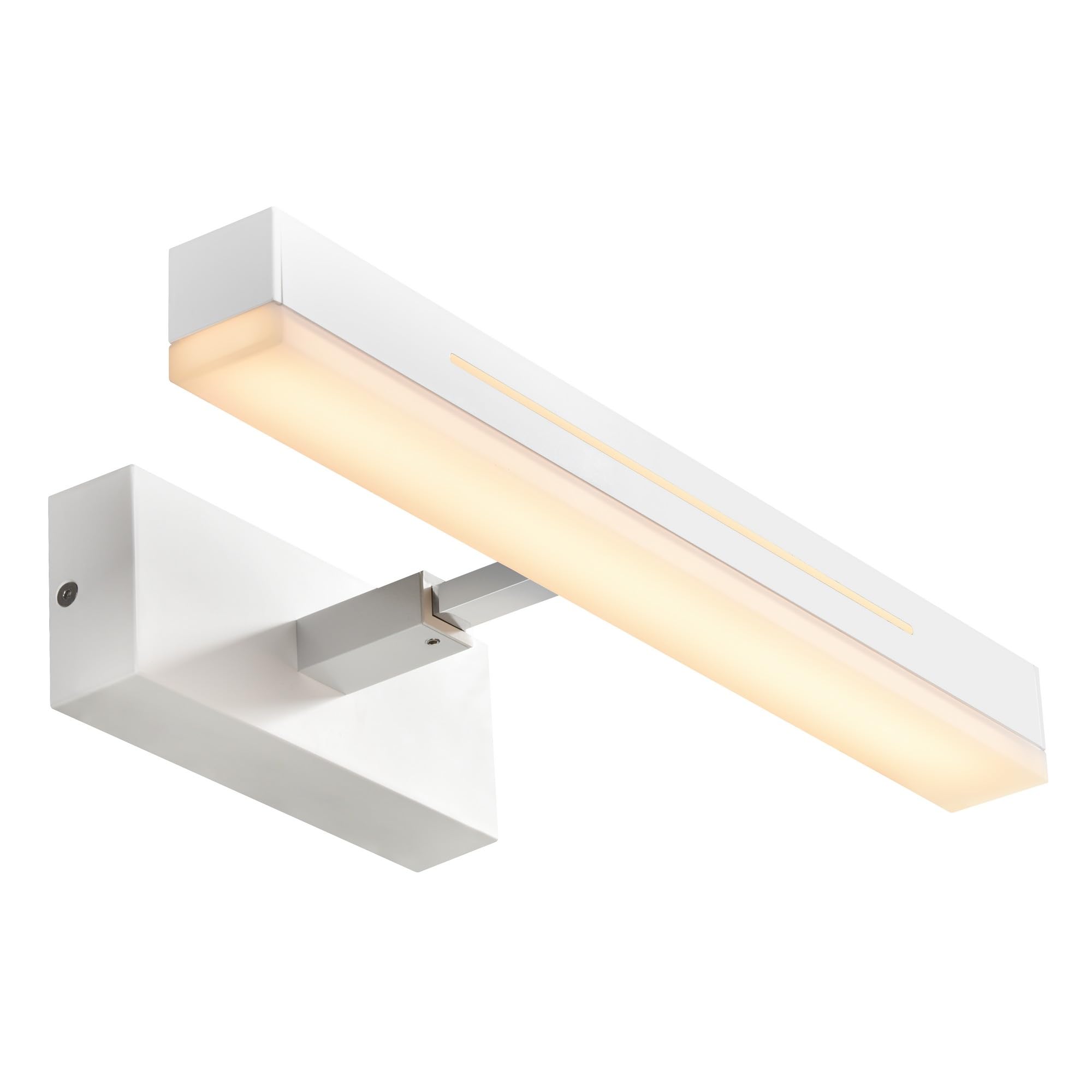OTIS 40 Wandleuchte Weiß mit Moodmaker™ Funktion | LED, IP44 für Bad & Feuchträume | 2-Stufiges Nachtlicht, 1300 Lumen, Neigbarer Lampenkopf, Montierbar horizontal/vertikal | 25.000 Std Lebensdauer