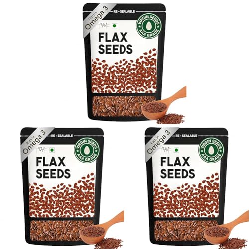 Image of TWF Virgin Flax Seeds | 1 Kg | AAA Grade Seeds for Eating | Rich In Protein & Dietary Fibre | Supports Weight Loss | Alsi Seeds | No Artificial Additives or Harmful Pesticides | Resealable Pack | Diet Snack | Unroasted | Unsalted | Highest Natural Potency
