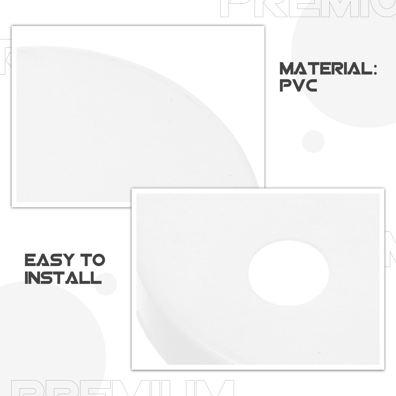 Mikikit 2 Pcs Toilet Bolt Covers: 55mm Universal Plastic Round Screw Caps - Image 3