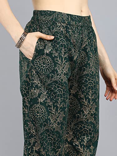Image of Vaamsi Women Cotton Kurta Palazzo With Dupatta Set