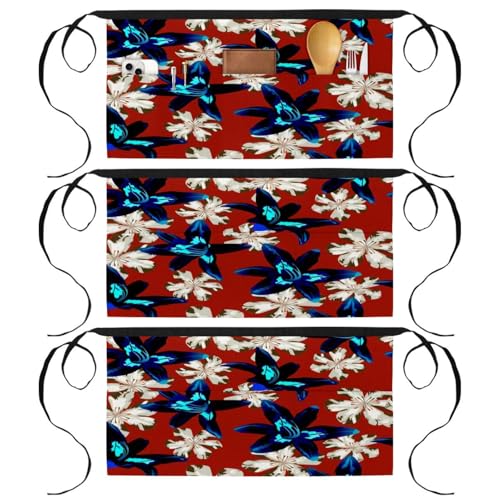 Demi-tablier avec 3 poches de rangement pour la cuisine et la pâtisserie