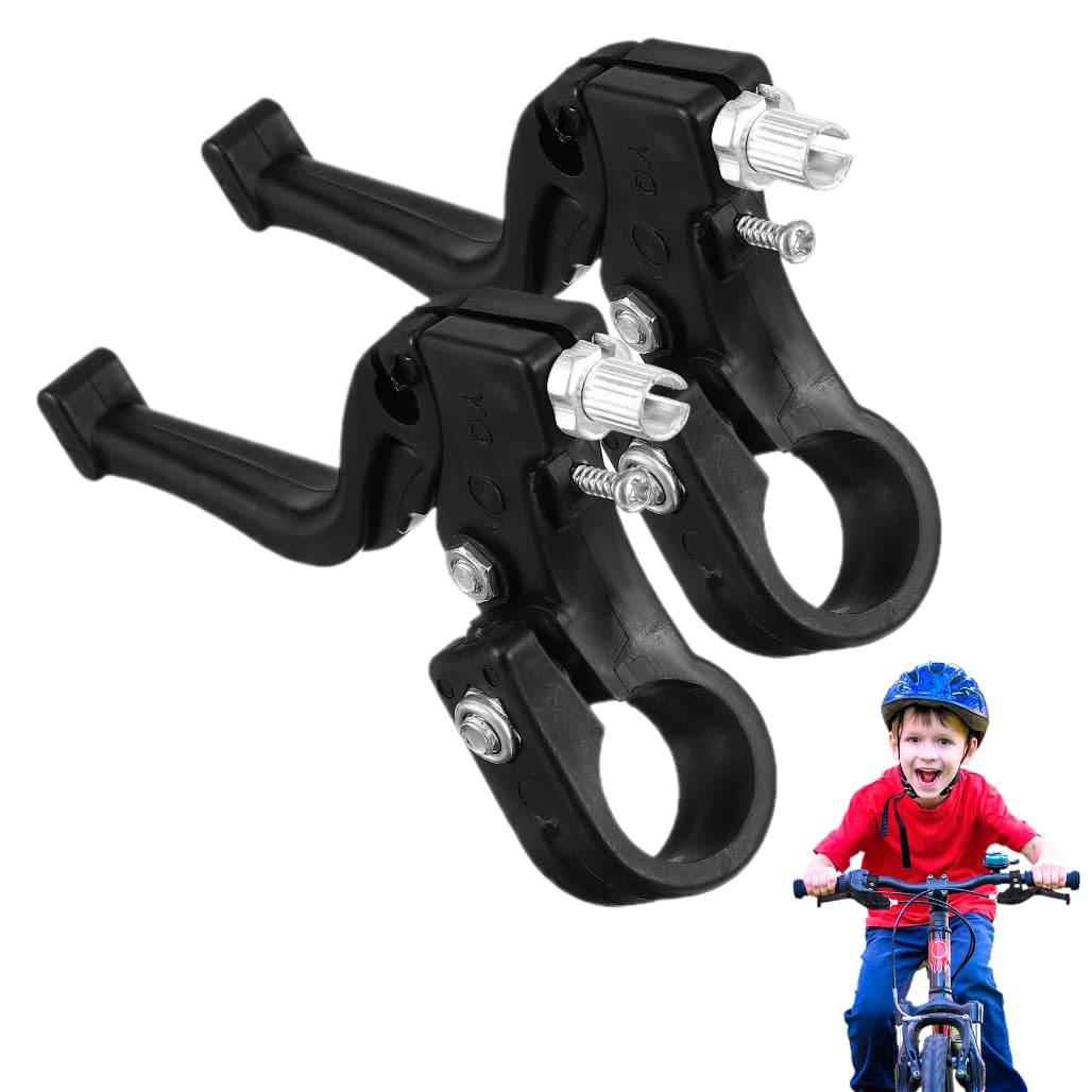 Homoyoyo 2PCS Kids Bike Brake Levers Universal 22mm Diameter Children Bicycle Cycling Grip Spare Parts Replacement Accessory for Toddler Mountain Bike Scooter Black