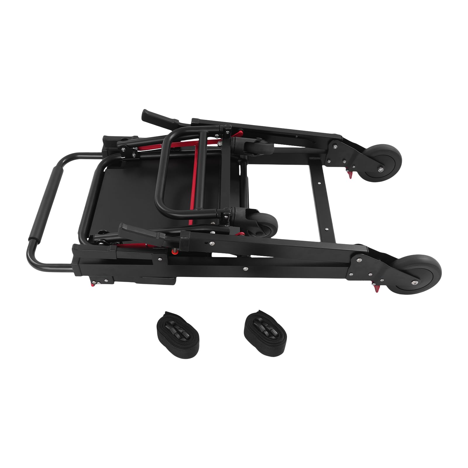 Silla de escalera plegable silla de evacuación con capacidad de carga de 180kg,Silla de ruedas de aleación de aluminio y acero al carbono con 4 ruedas,Silla de transporte para ancianos y