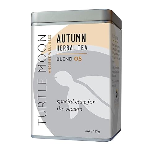 Mezcla de té de hierbas otoñales hojas sueltas, orgánicas y artesanales en el bosque, curativas y medicinales, lata de 4 oz.