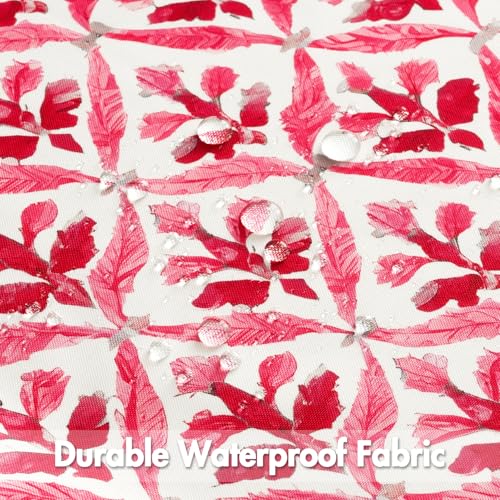 Image of MIULEE Floral Decorative Pillow Covers Set of 2,Block Print Throw Pillowcases Outdoor Boho Farmhouse Vintage Summer Accent Cushion Covers for Couch paito Garden Sofa Bed 18x18 Inch, Hot Pink