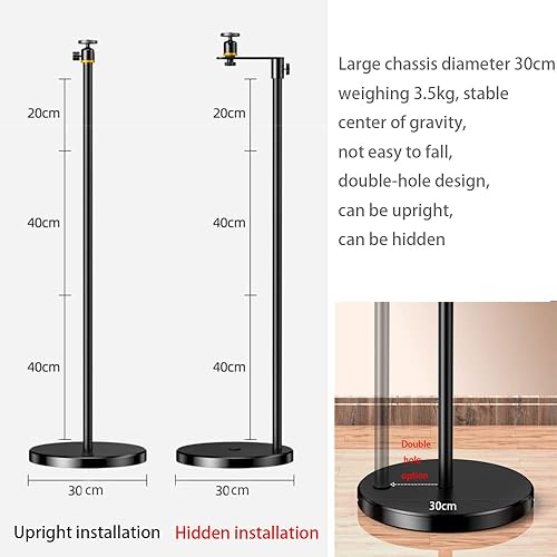 Miniatura 6 de Soporte para proyector, estante para proyector de piso, uso oculto, giro de 360°, ajuste de altura de 5 etapas 29/49/69/89/42.9 in, techo