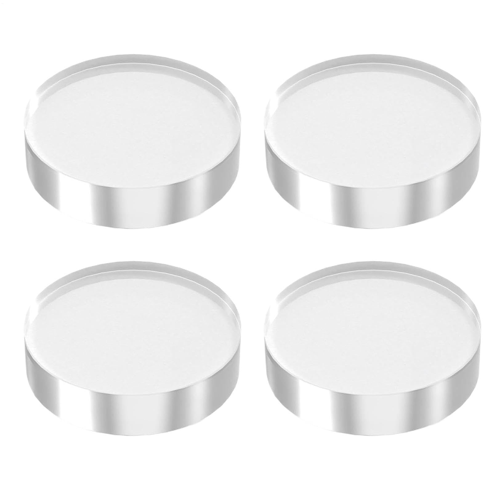 Socle en acrylique pour bijoux et pierres précieuses support transparent carré 4 unités