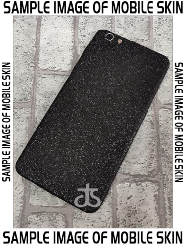 Image of AtOdds - Full Body Back Screen Guard Protector Film - 3D Textured Lamination Wrap Skin Sticker Compatible with REDMI 12 (5G) | Scratchproof Matte Finish (Design - Black Glitter)