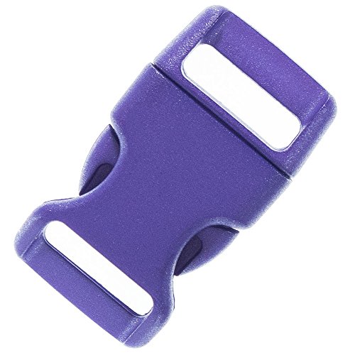 Craft County Colorful And Contoured 5/8 Inch Side Release Buckles - For Diy Crafting Bracelets, Lanyards, And Keychains (Purple, 10 Pack) #TOP1