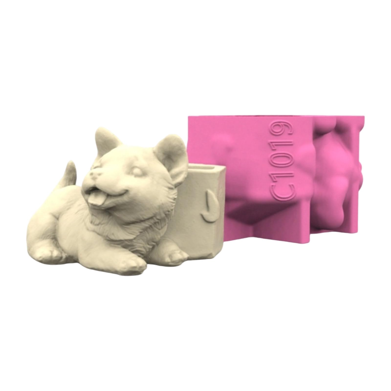 Dog Garden Pots Silicone Sturdy Crafting Supplies Portable for Patio and Balcony Decoration Desk Ornament