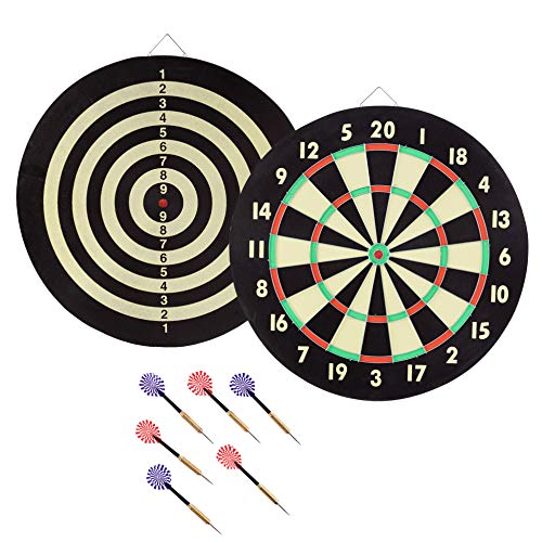 Hey! Play! 15-2004 Trademark Global Game Room Dartboard Set with 6 Darts